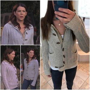 Gilmore Girls Anthro Toggle Sweater Hoodie Vest